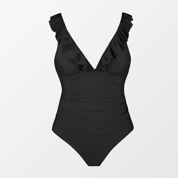 NWT ✨ Cupshe Maternity Swimsuit Black One-Piece - Picture 4 of 6